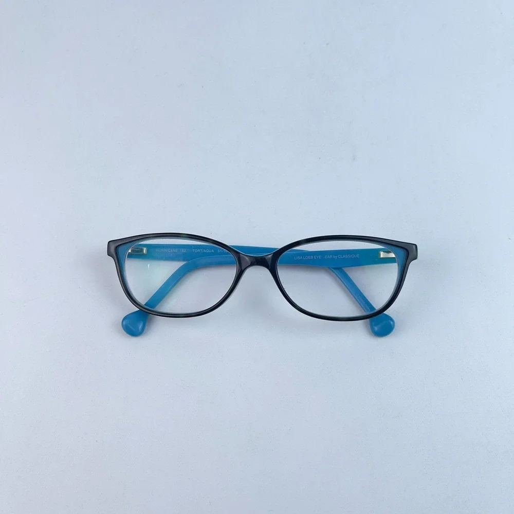 Lisa Loeb Hurricane 162 Women Eyeglasses Frame Aqua Full‎ Rim 51-16-135